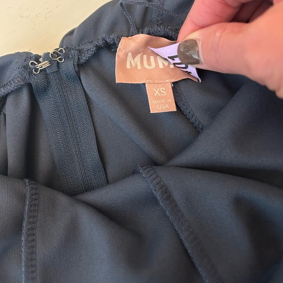 Show Me Your MuMu Slate Blue Jenn Maxi Bridesmaid Dress Sz XS Wedding Occasion - Picture 13 of 13